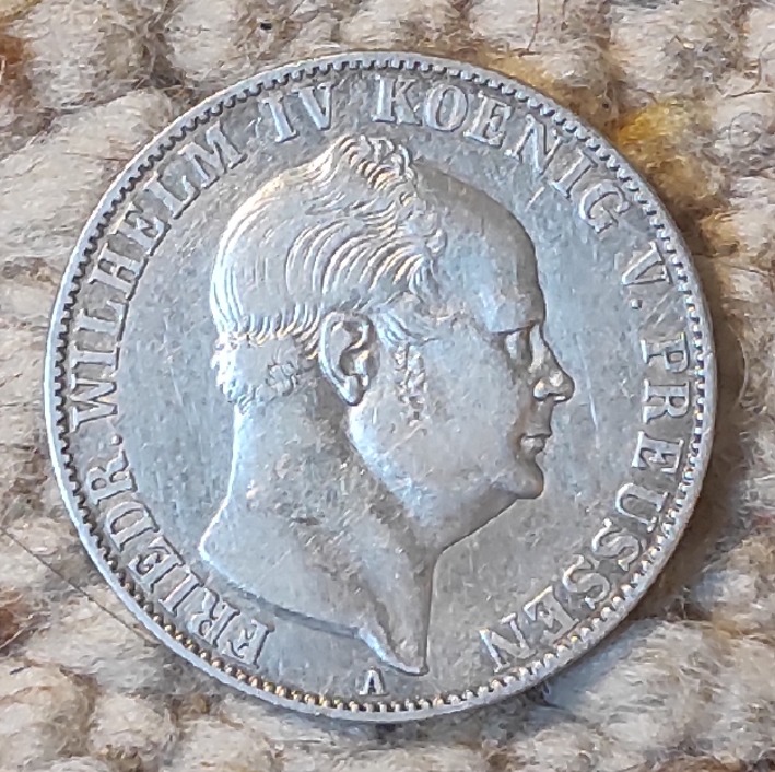  Preussen 1 Taler 1855, SILBER, Friedrich Wilhelm IV., sehr selten   