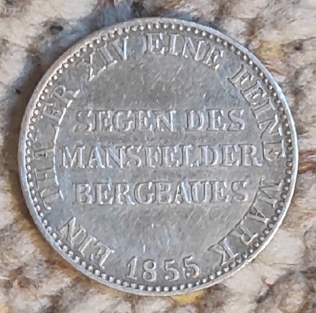  Preussen 1 Taler 1855, SILBER, Friedrich Wilhelm IV., sehr selten   