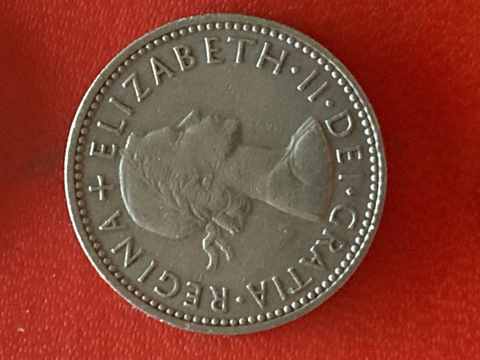 Münze Münzen Umlaufmünze Großbritannien 1 Shilling 1955 englisches Wappen   