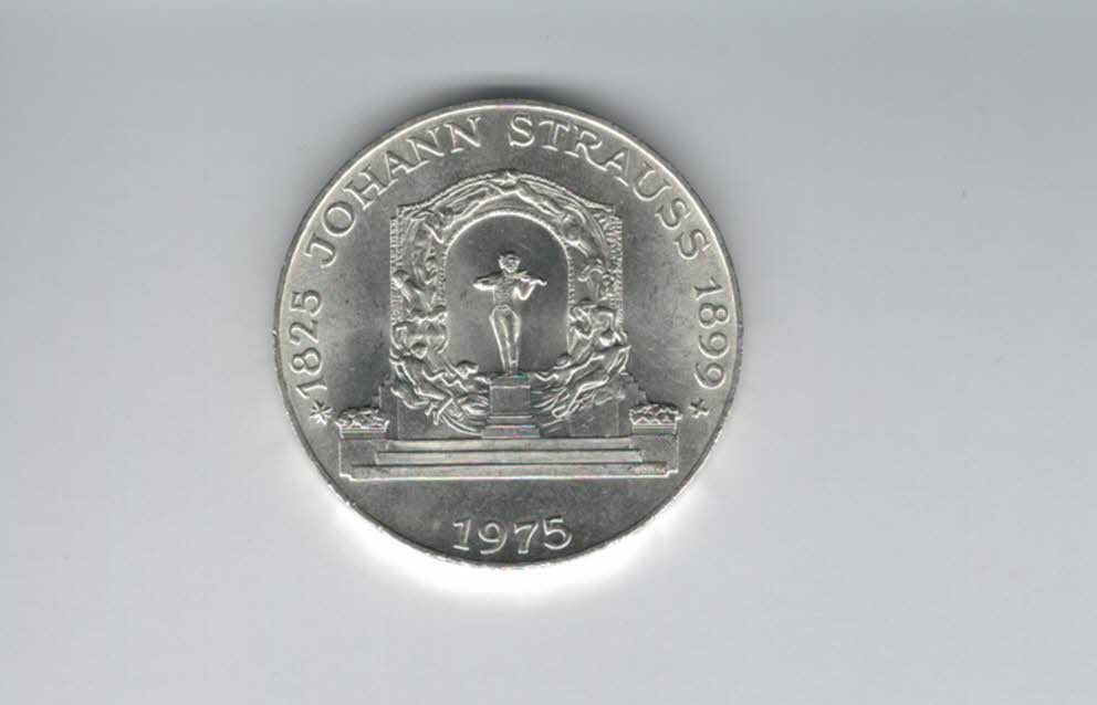  100 Schilling 1975 Johann Strauss silber 15,36g fein Österreich Spittalgold9800 (01914/2)   