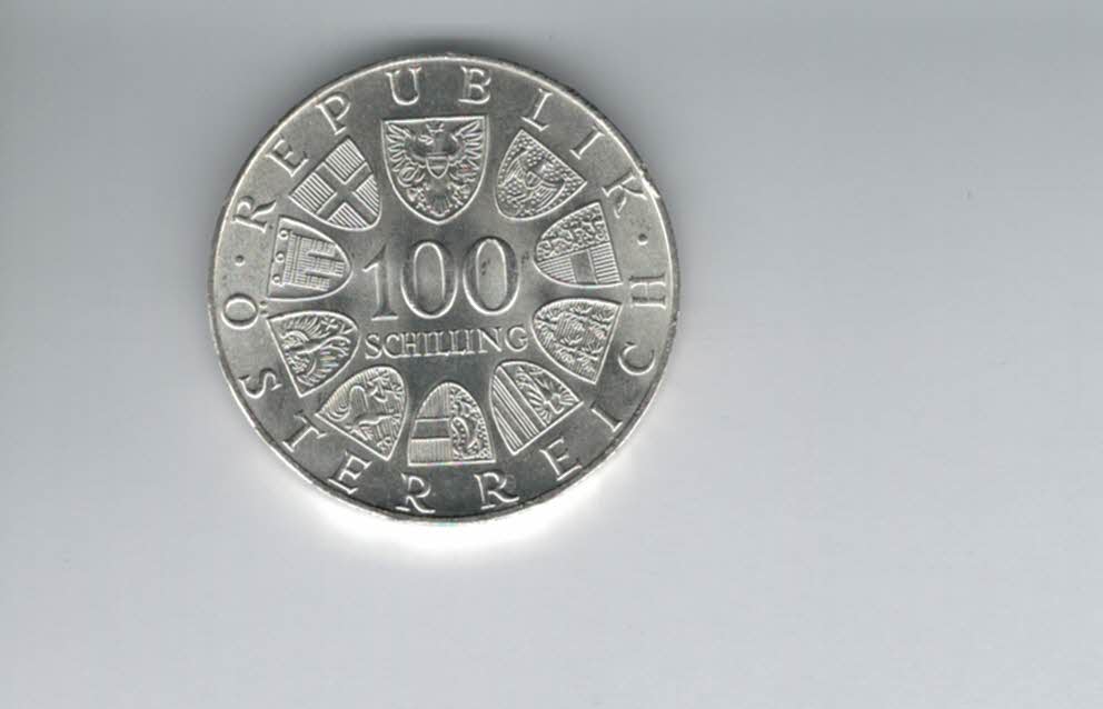  100 Schilling 1975 Johann Strauss silber 15,36g fein Österreich Spittalgold9800 (01914/2)   