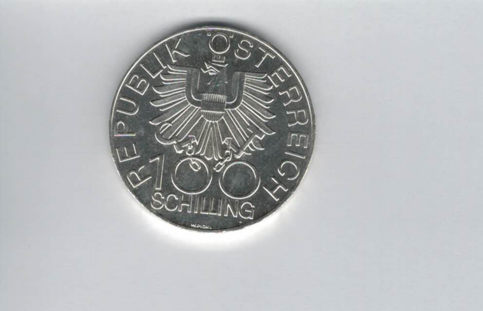  100 Schilling 1979 Wiener Neustadt 700 Jahre Dom silber 15,36g fein Österreich (01914/21)   