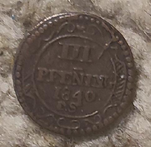  Dtadt Wismar 3 Pfennig 1840, sehr selten und sehr guter Erhalt   