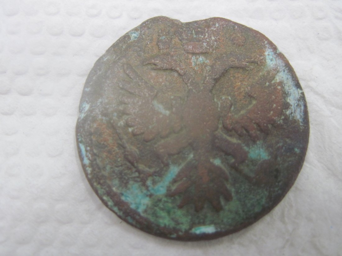  Russland rare 1/2 kopeck ( denga) impress Anna Ioanovna 1735 year mint   