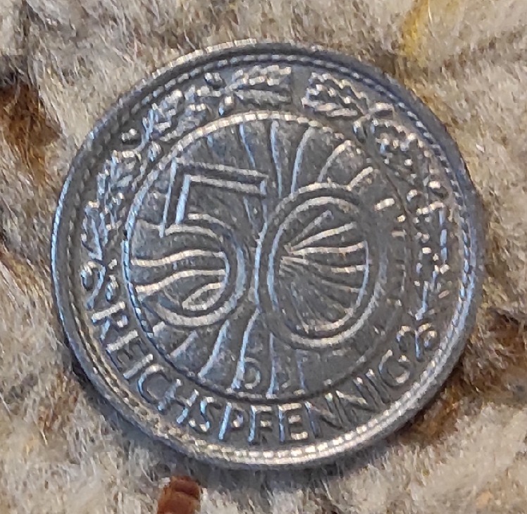 Weimarer Republik 50 Pfenig 1928 D,   