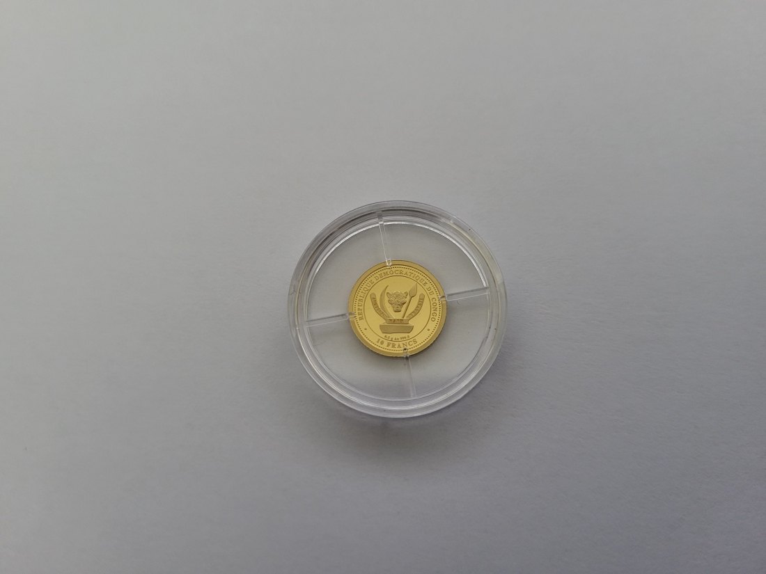 10 Francs 2022 Queen Elisabeth II. Goldmünze 0,5g 999.9 Kongo Spittalgold9800 (5525   