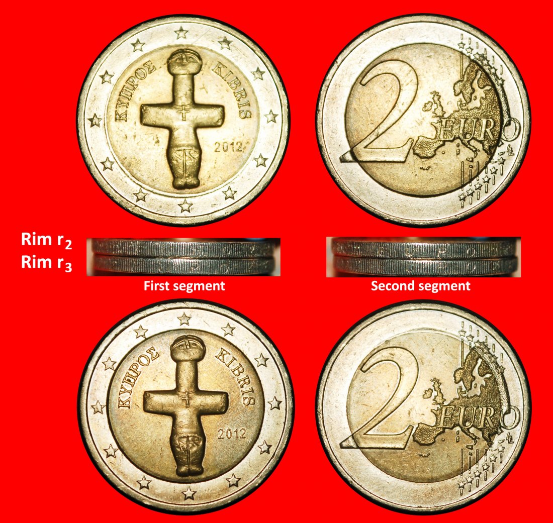  Ⰶ GRIECHENLAND (2010-2026): ZYPERN ★ 2 EURO 2012 ENTDECKUNG SET MIT 2 MÜNZEN!★OHNE VORBEHALT!   