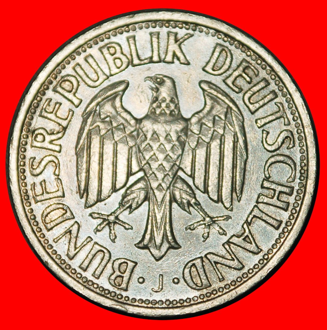 Ⰺ NOT COMMUNIST TYPE (1950-2001): GERMANY ★ 1 MARK 1959J HAMBURG! I A r1! LOW START ★ NO RESERVE!   