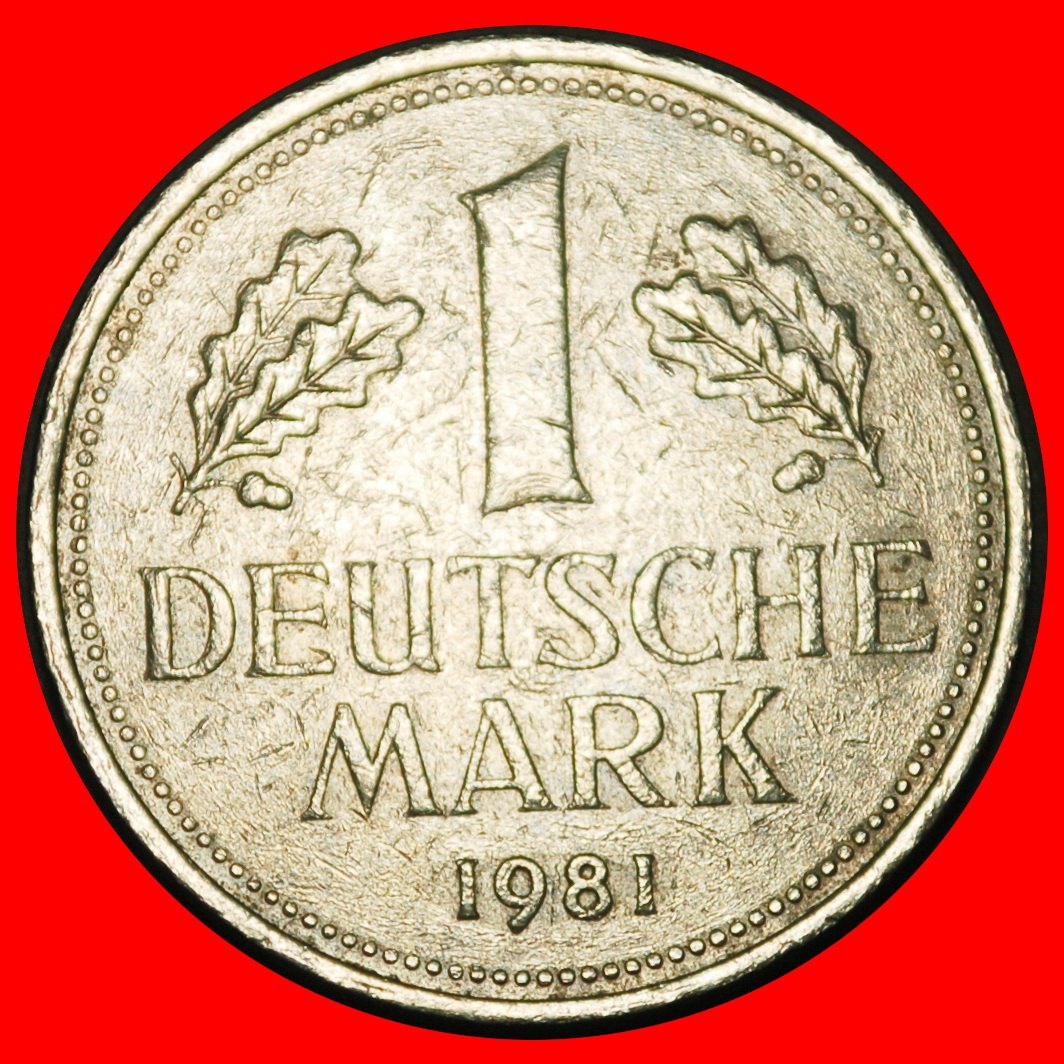 Ⰺ NOT COMMUNIST TYPE (1950-2001): GERMANY ★ 1 MARK 1981J HAMBURG! II1 D r2! LOW START ★ NO RESERVE!