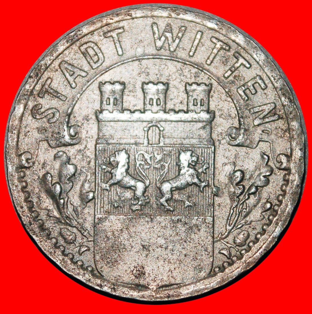Ⰺ WESTPHALIA MENDEN: GERMANY ★ 50 PFENNIGS 1919 WITTEN NOTGEND! LIONS! LOW START ★ NO RESERVE!