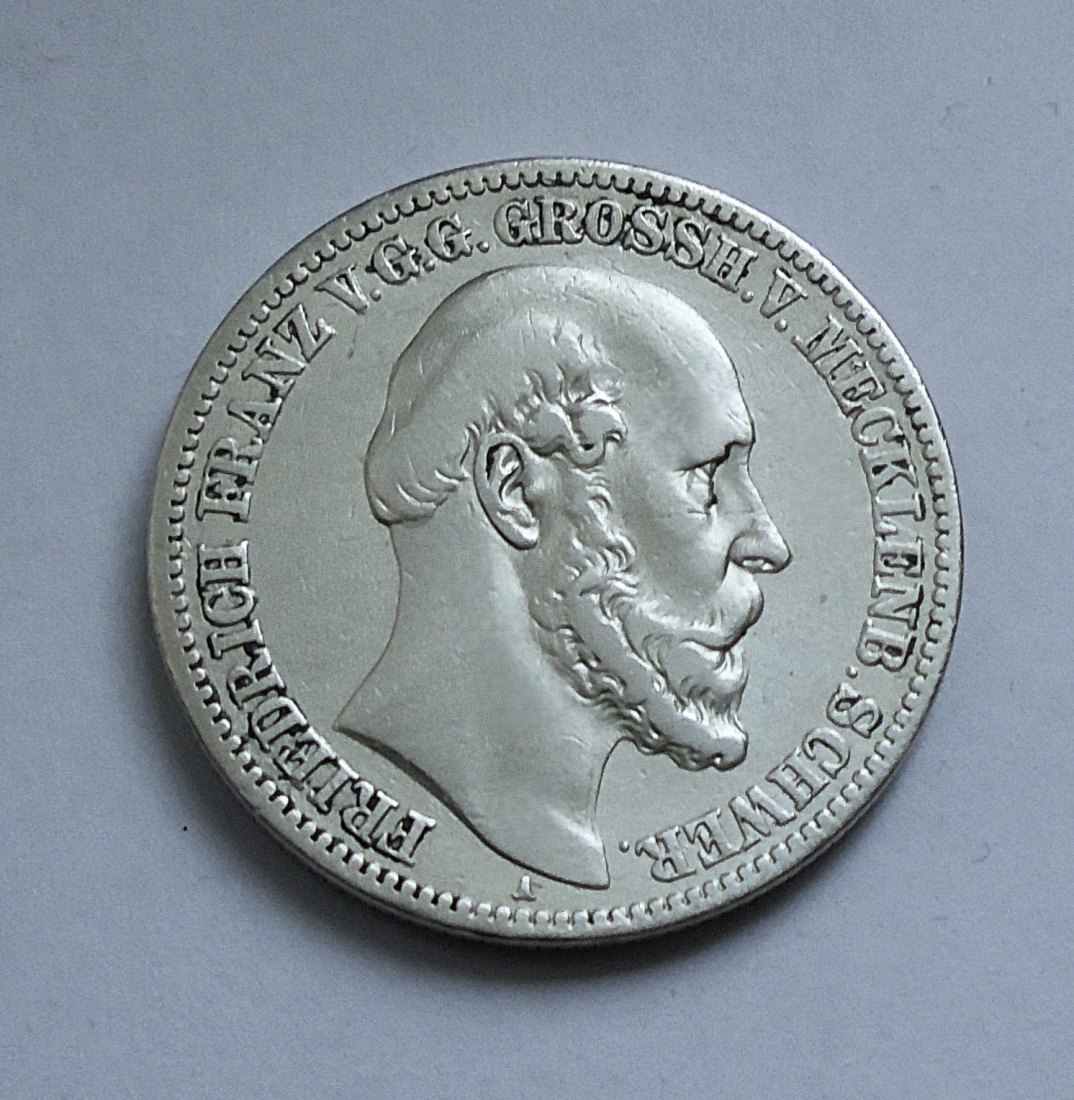 2 Mark 1876 A Mecklenburg - Schwerin, Friedrich Franz II