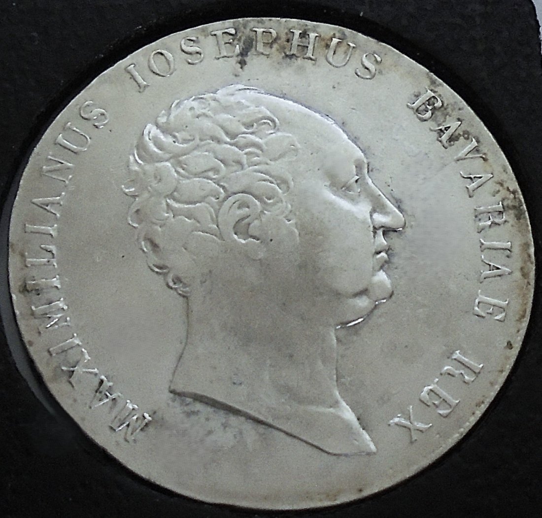 Historische Silbermünze Bayern: 1 Kronentaler 1820, Max. I Joseph