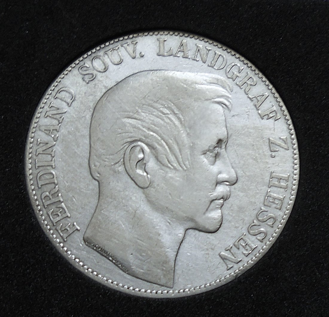 Historische Silbermünze Hessen-Homburg: Vereinstaler 1859, Landgraf Ferdinand