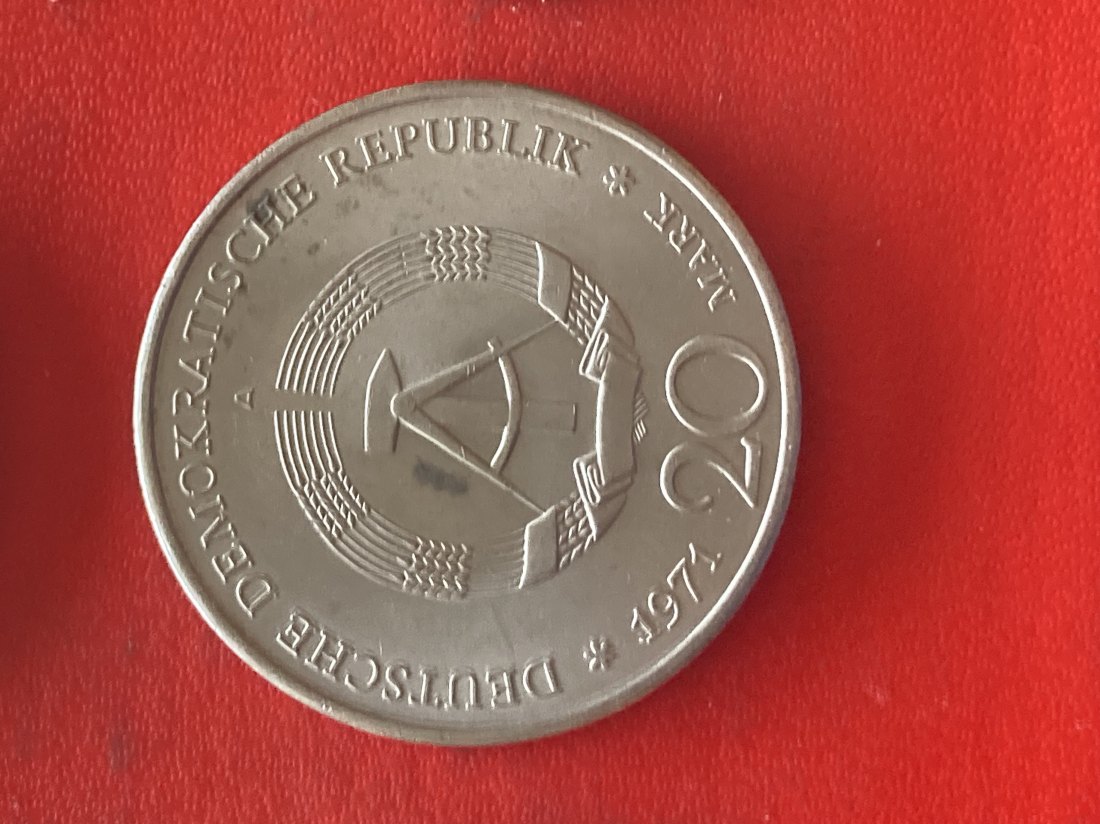 Gedenkmünze Deutschland DDR 20 Mark 1971 Ernst Thälmann