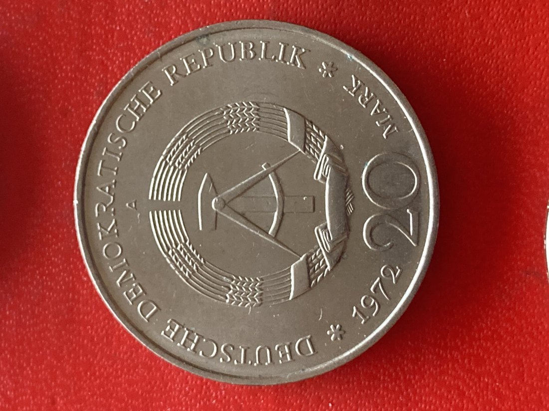 Münze Münzen Gedenkmünze DDR 20 Mark 1972 Friedrich Schiller