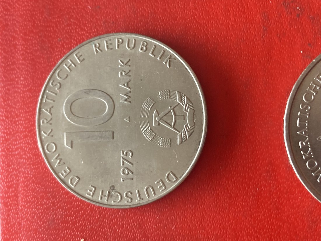  Münze Münzen Gedenkmünze DDR 10 Mark 1975 Warschauer Vertrag   
