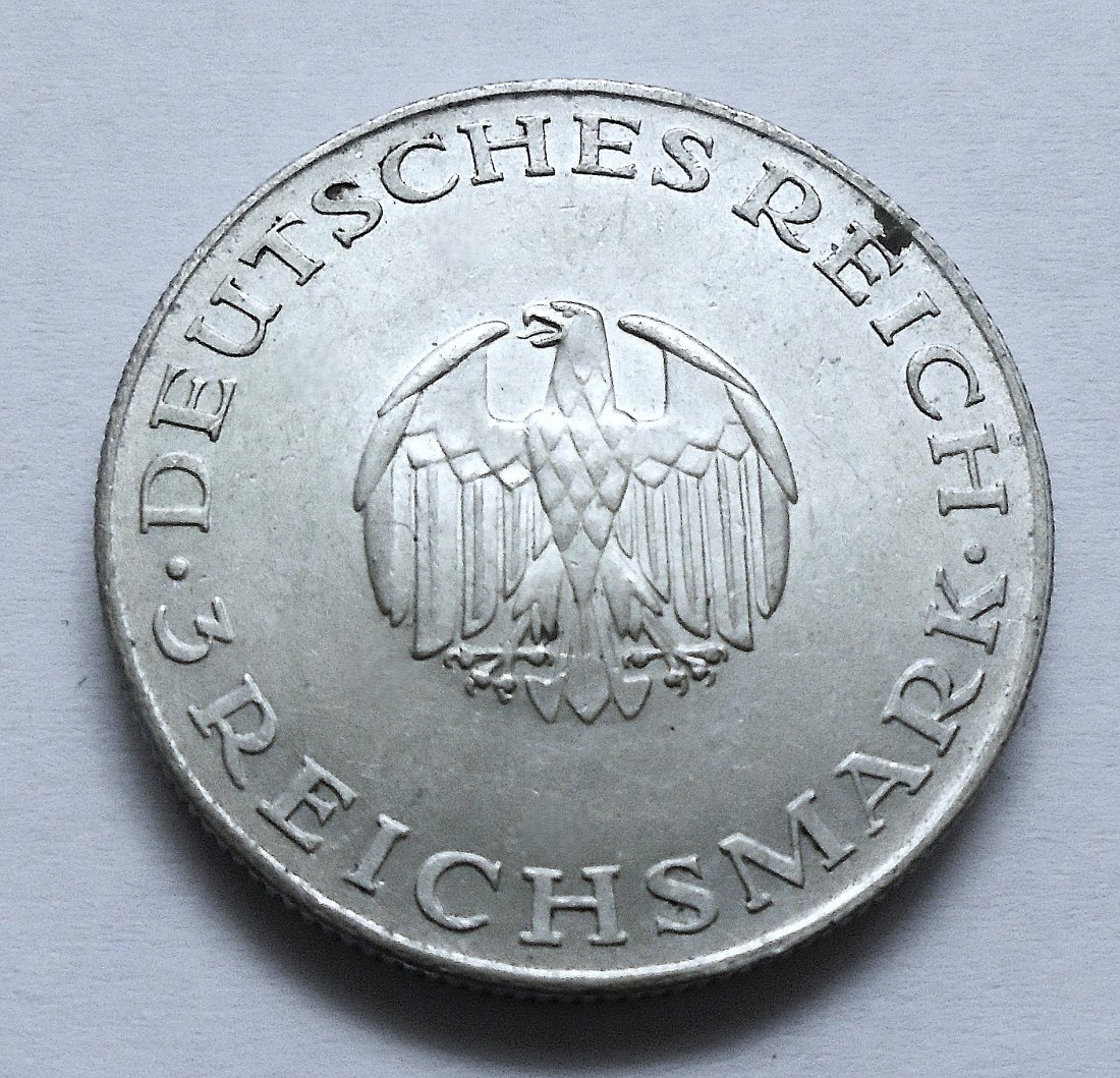  Gedenkmünze Silber Weimarer Republik: 3 Reichsmark 1929 A - G. E. LESSING   