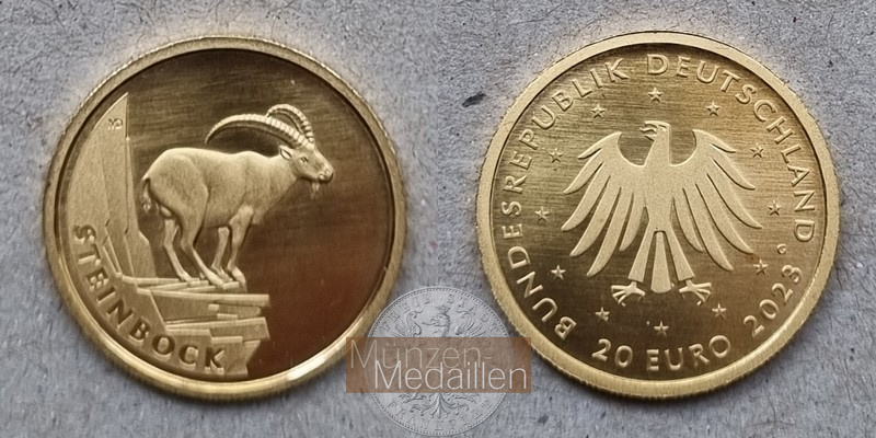 Deutschland MM-Frankfurt Feingold: 3,89g 20 Euro Steinbock 2023 G