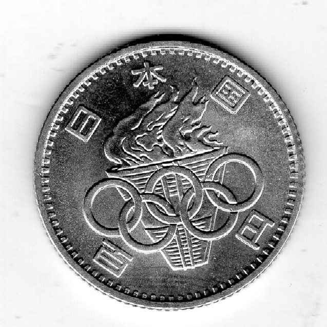  Japan 100 YEN 1964 Silber unc.  Olympia   