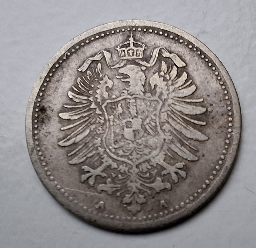  Kaiserreich 20 Pfennig 1875 A Silber   