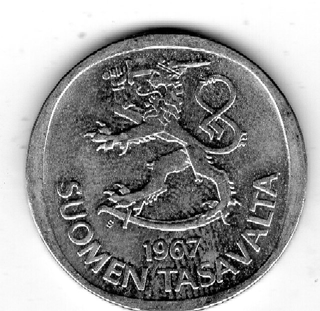  Finnland 1 Markka 1967 Silber unc.   