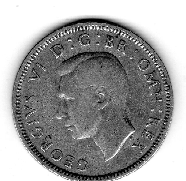  Großbritannien 1 Shilling 1937 Schottischer Löwe Silber   