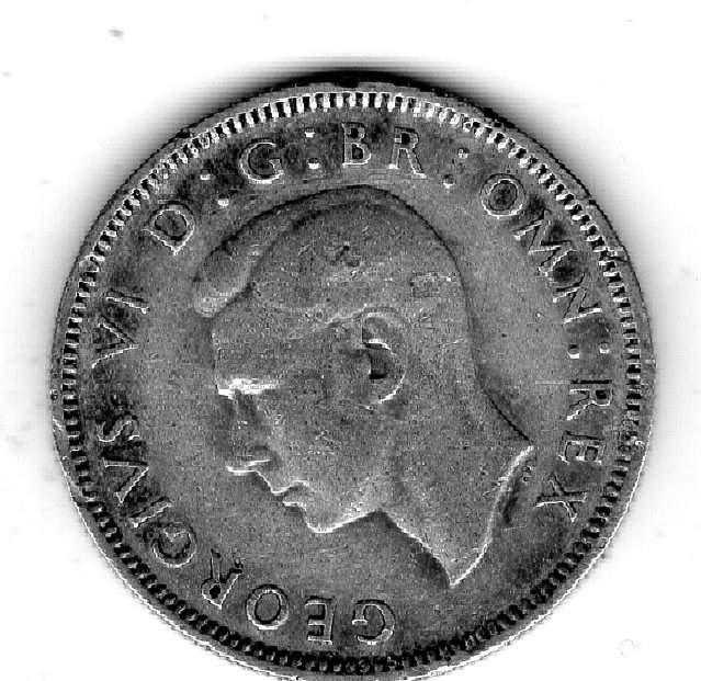  Großbritannien 1 Shilling 1946 Schottischer Löwe Silber   