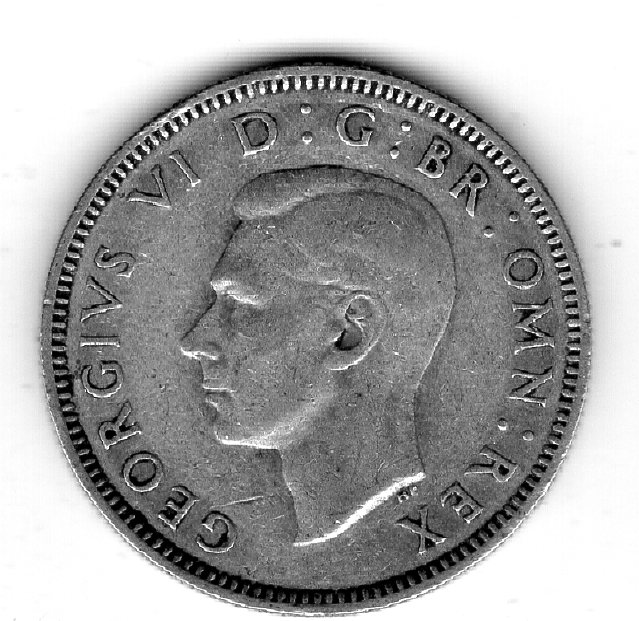 Großbritannien 1 Shilling 1939 Englischer Löwe Silber   