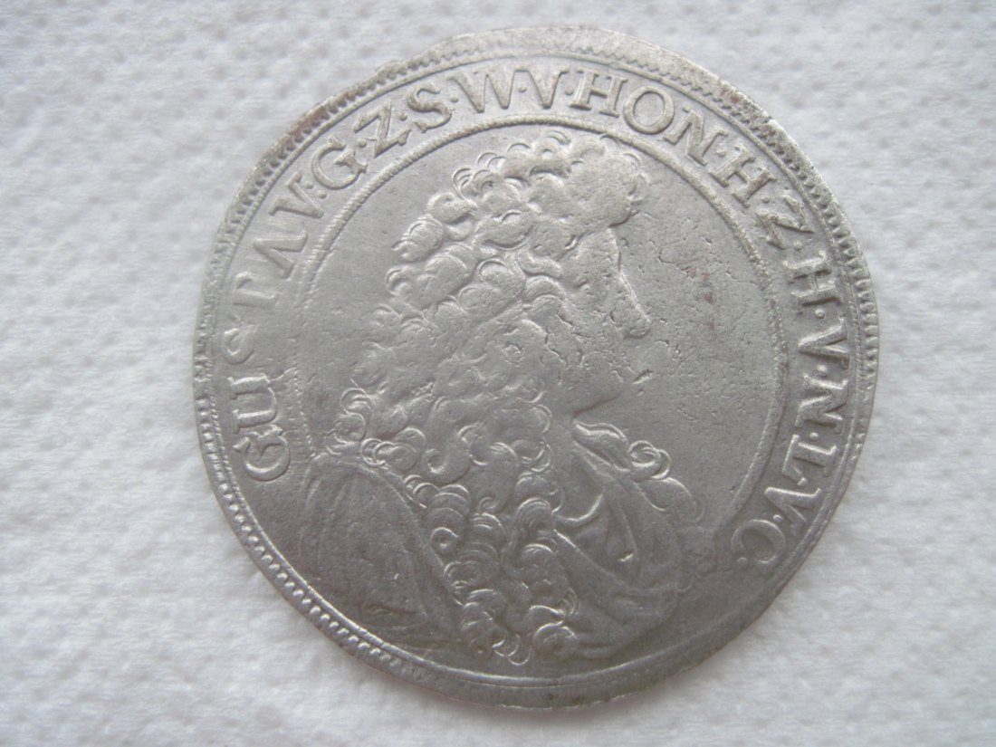  Very rare variety 2/3 taler Ellrich Gustav Sayn-Wittgenstein-Hohenstein 1676 year mint   