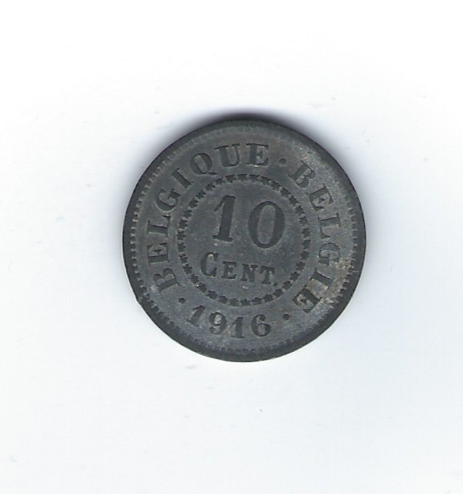  Belgien 10 Centimes 1916 Deutsche Besetzung   
