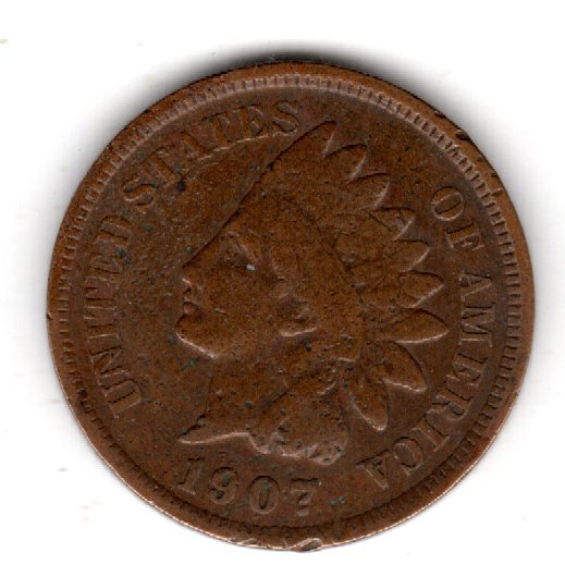 USA 1 Cent 1907 Indianer