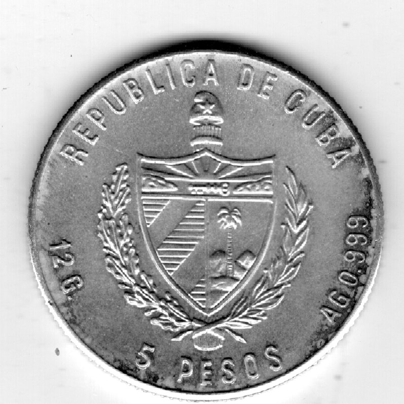  Kuba 5 Peso 1984 Construccion Navalen Cuba Silber 999,12g   