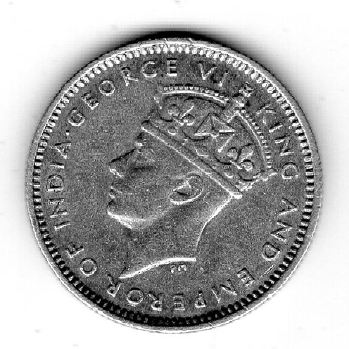  Britisch Malaysia 10 Cent 1941 Silber   