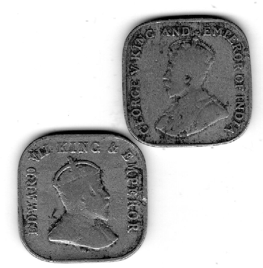  Ceylon 5 Cent 1909 und 1912   