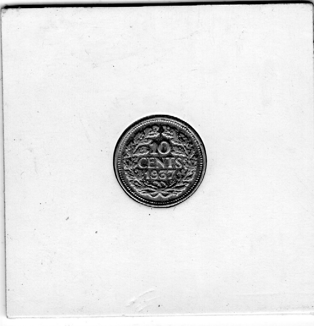  Niederlande 10 Cent 1937 Silber   