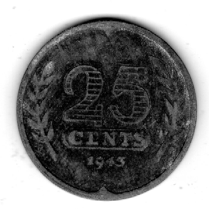 Niederlande 25 Cent 1943 Zink