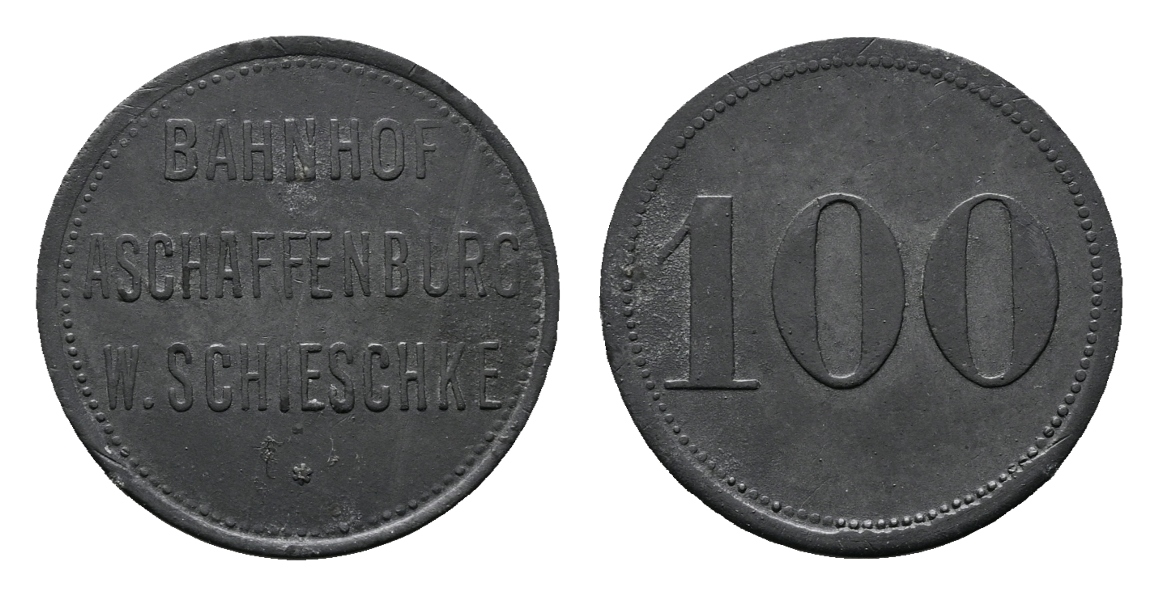  Bayern; Aschaffenburg; Bahnhof W.Schieschke; Menzel 749   