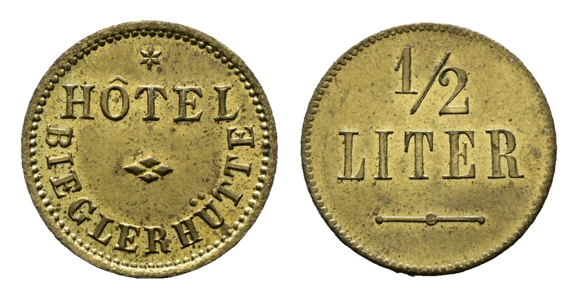  Bayern; Bieg; Hotel Bieglerhütte; 1/2 Liter, Menzel -   