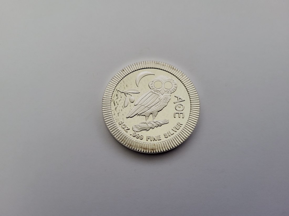  2 Dollars 2017 AOE Eule von Athen 1 Oz Silberunze .999 Niue Spittalgold9800 (5455   