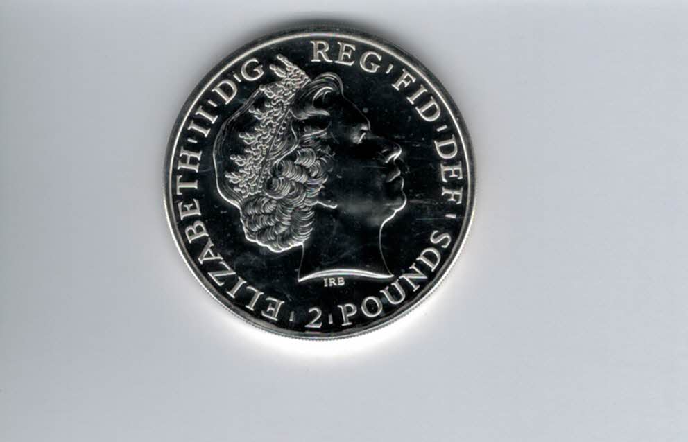  2 Pounds 2015 1 OZ Year of the sheep Silberunze 999 Großbritannien Spittalgold9800 (5455   