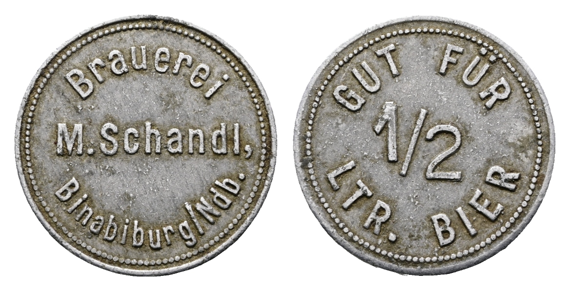  Bayern; Binabibung; Brauerei M.Schandl; Gut für 1/2 Ltr. Bier; Menzel 2826   