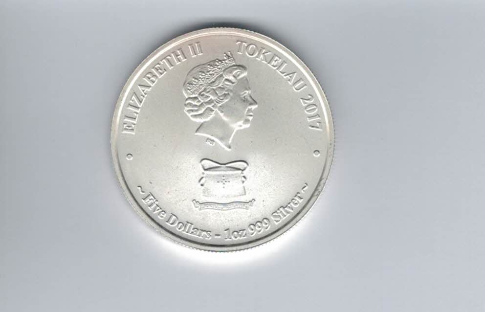  5 Dollar 2017 Kapoa - Barracuda 1 Oz Silbermünze Tokelau Spittalgold9800 (5455   