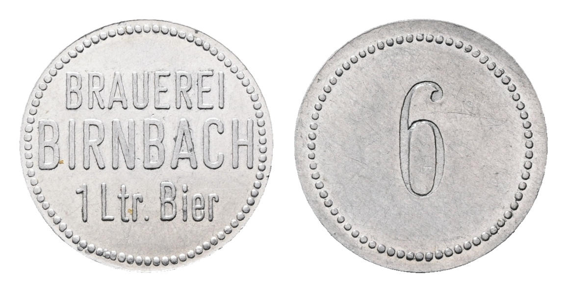  Bayern; Birnbach; Brauerei Birnbach 1 Ltr. Bier; Kontrollnummer 6; Menzel 2862   