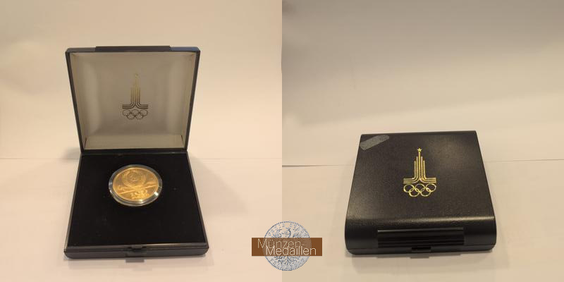 Russland MM-Frankfurt  Feingold: 15,55g 100 Rubel Olympia '80 1977 