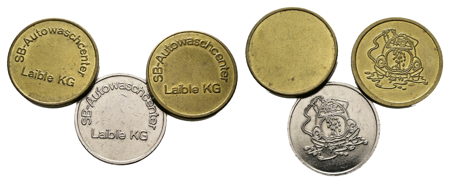  Bayern; Bissingen; Laible KG SB-Autowaschcenter; 3 Waschmarken; Menzel -   