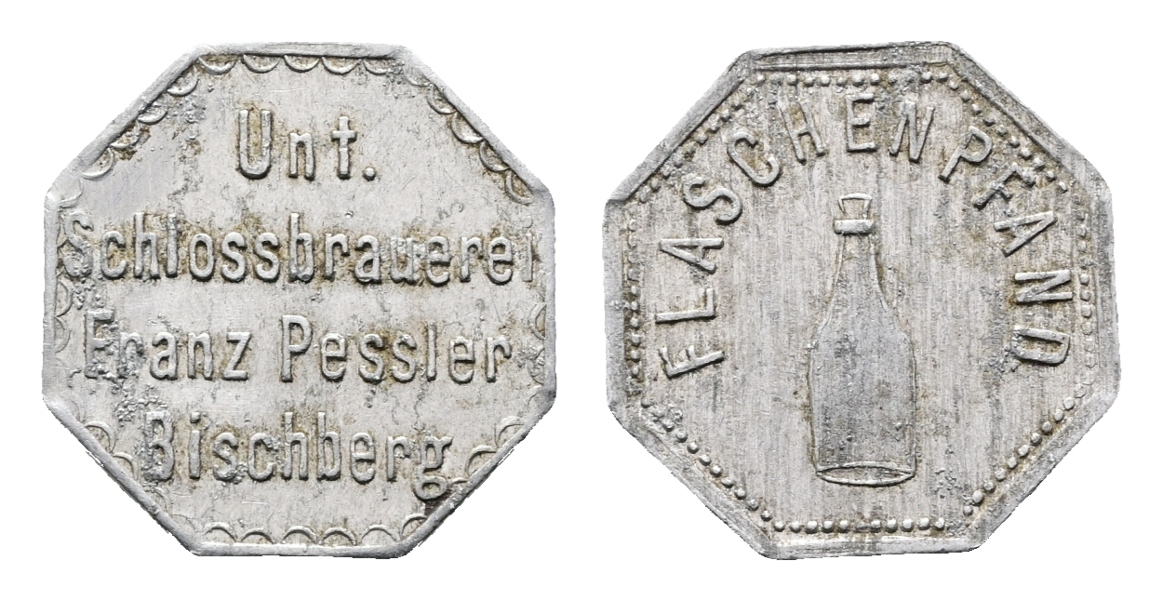  Bayern; Bischberg; Unt.Schlossbrauerei Franz Pessler; Flaschenpfand; Menzel 2877   