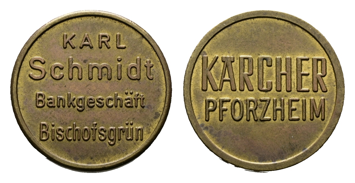  Bayern; Bischofsgrün; Karl Schmidt Bankgeschäft; Kärcher Pforzheim; Menzel -   