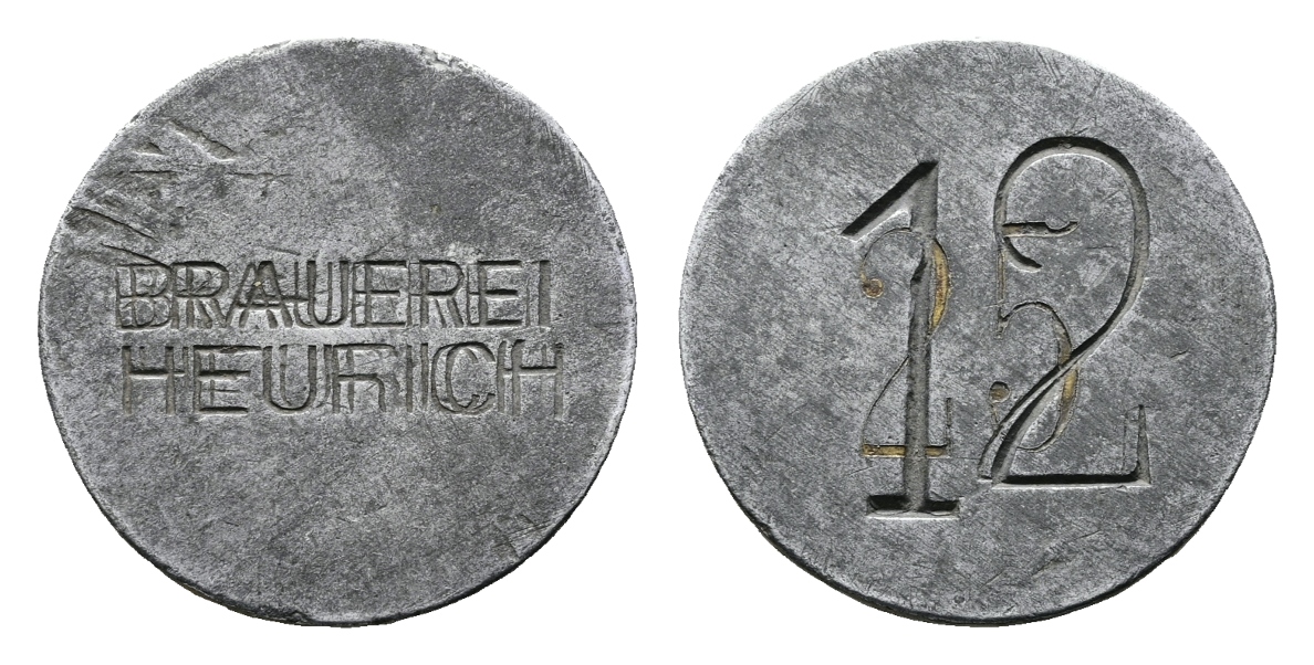  Bayern; Bischofsheim; Brauerei Heurich;Kontroll-Nr. 12/25; Menzel (vlg.2887)   