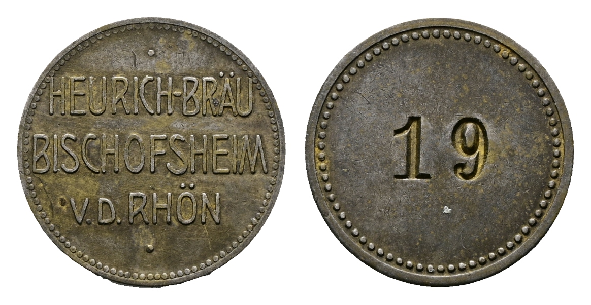  Bayern; Bischofsheim; Heurich-Bräu Bischofsheim v.d.Röhn; Kontroll-Nr. 19; Menzel (vlg.2887)   