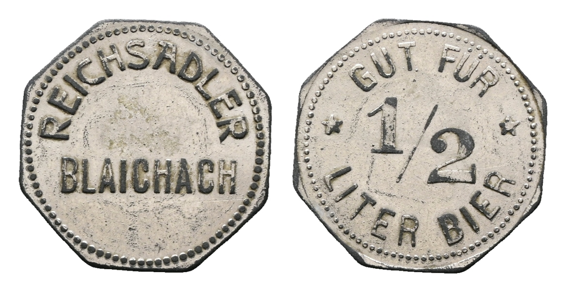  Bayern; Blaichach; Reichsadler; Gut für 1/2 Liter Bier; Menzler 2929   